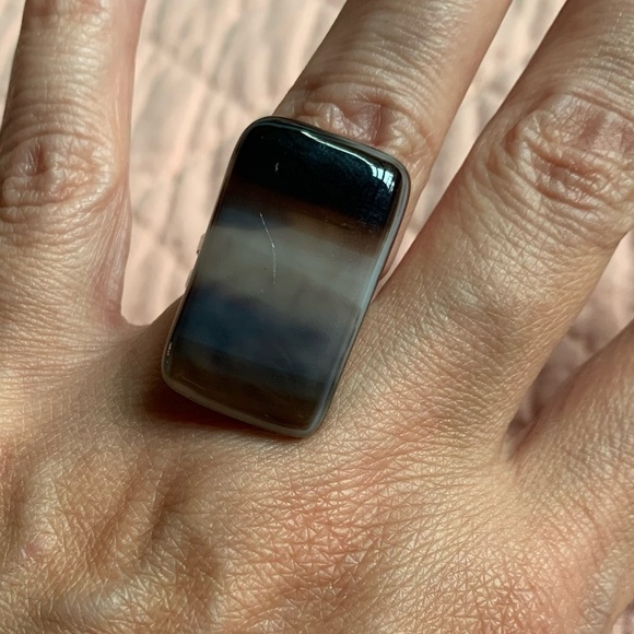 CREATION - Brown white Glass Ring - OZ - Picture 5 of 13